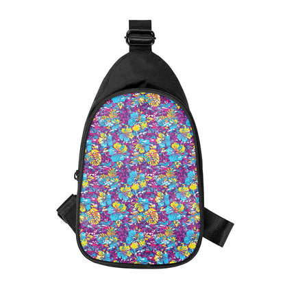 Colorful Aloha Camouflage Flower Print Chest Bag