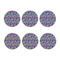 Colorful Aloha Camouflage Flower Print Coaster Set