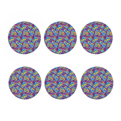 Colorful Aloha Camouflage Flower Print Coaster Set