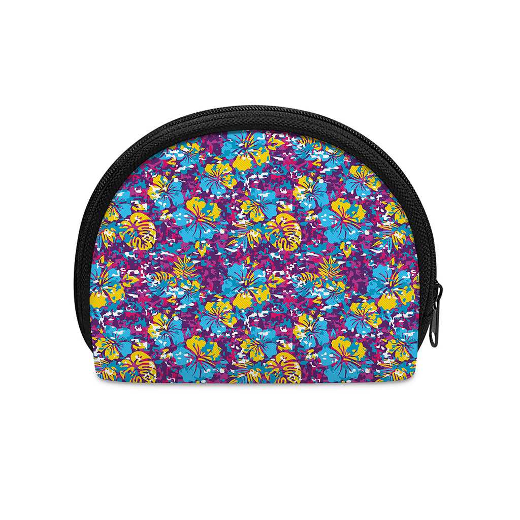 Colorful Aloha Camouflage Flower Print Coin Purse