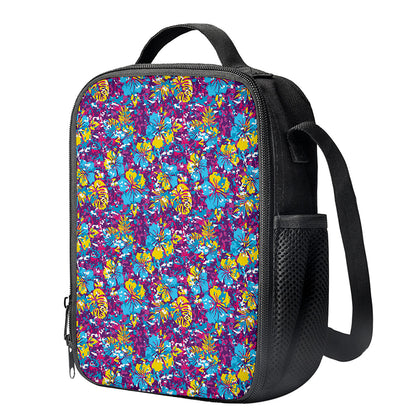 Colorful Aloha Camouflage Flower Print Crossbody Lunch Bag