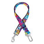 Colorful Aloha Camouflage Flower Print Dog Seat Belt