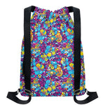 Colorful Aloha Camouflage Flower Print Drawstring Backpack