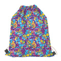 Colorful Aloha Camouflage Flower Print Drawstring Bag