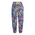 Colorful Aloha Camouflage Flower Print Fleece Lined Knit Pants