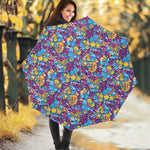 Colorful Aloha Camouflage Flower Print Foldable Umbrella