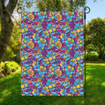 Colorful Aloha Camouflage Flower Print Garden Flag