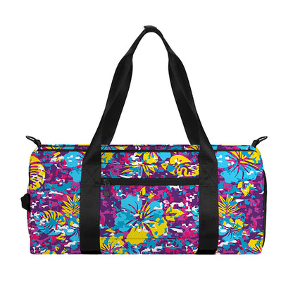 Colorful Aloha Camouflage Flower Print Gym Bag