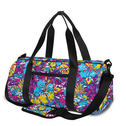 Colorful Aloha Camouflage Flower Print Gym Bag