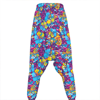 Colorful Aloha Camouflage Flower Print Hammer Pants
