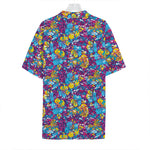 Colorful Aloha Camouflage Flower Print Hawaiian Shirt