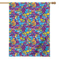 Colorful Aloha Camouflage Flower Print House Flag
