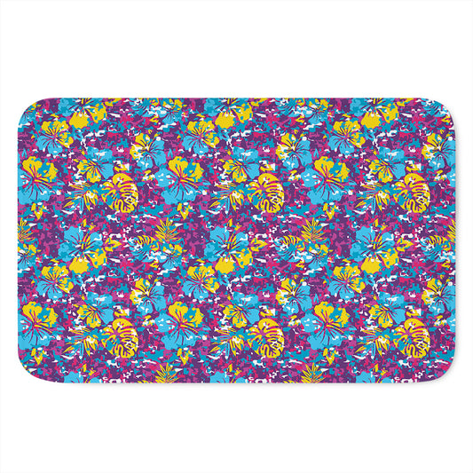 Colorful Aloha Camouflage Flower Print Indoor Door Mat
