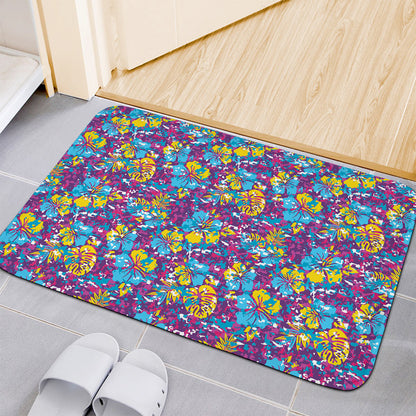 Colorful Aloha Camouflage Flower Print Indoor Door Mat