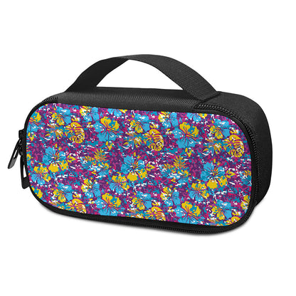 Colorful Aloha Camouflage Flower Print Insulin Cooler Travel Case