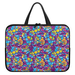 Colorful Aloha Camouflage Flower Print Laptop Sleeve With Handle