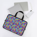 Colorful Aloha Camouflage Flower Print Laptop Sleeve With Handle