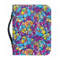 Colorful Aloha Camouflage Flower Print Leather Bible Cover