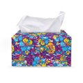 Colorful Aloha Camouflage Flower Print Leather Tissue Box Cover
