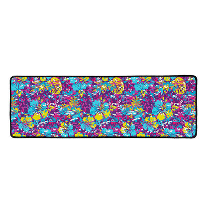 Colorful Aloha Camouflage Flower Print Long Kitchen Mat