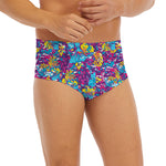 Colorful Aloha Camouflage Flower Print Men's Briefs