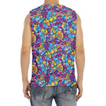Colorful Aloha Camouflage Flower Print Men's Fitness Tank Top