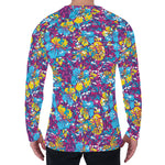 Colorful Aloha Camouflage Flower Print Men's Long Sleeve T-Shirt