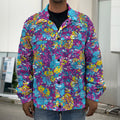 Colorful Aloha Camouflage Flower Print Men's Shirt Jacket