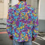 Colorful Aloha Camouflage Flower Print Men's Shirt Jacket