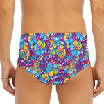 Colorful Aloha Camouflage Flower Print Men's Triangle Swim Briefs