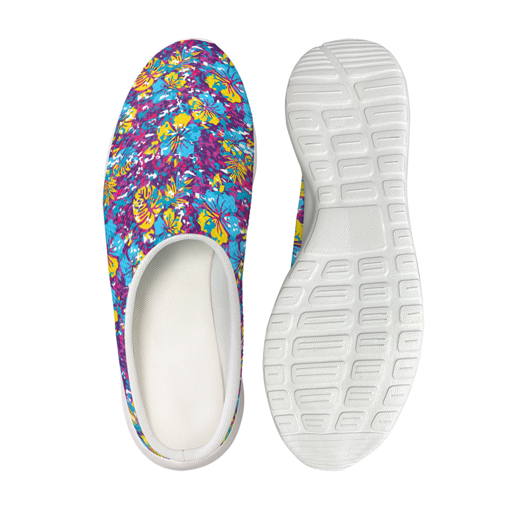 Colorful Aloha Camouflage Flower Print Mesh Casual Shoes