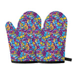 Colorful Aloha Camouflage Flower Print Oven Mitts