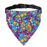 Colorful Aloha Camouflage Flower Print Over The Collar Dog Bandana