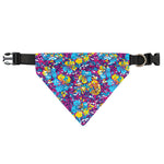 Colorful Aloha Camouflage Flower Print Over The Collar Dog Bandana