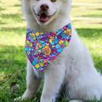 Colorful Aloha Camouflage Flower Print Over The Collar Dog Bandana