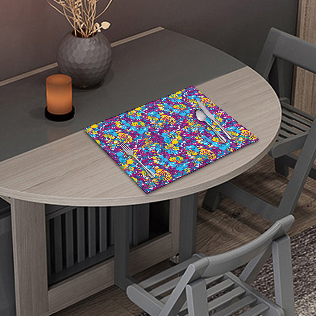 Colorful Aloha Camouflage Flower Print Placemat