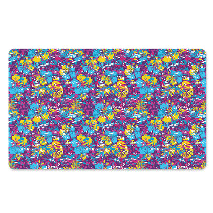 Colorful Aloha Camouflage Flower Print Polyester Doormat