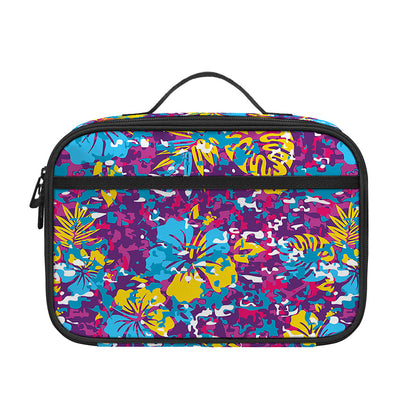Colorful Aloha Camouflage Flower Print Portable Lunch Bag