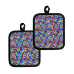 Colorful Aloha Camouflage Flower Print Pot Holders