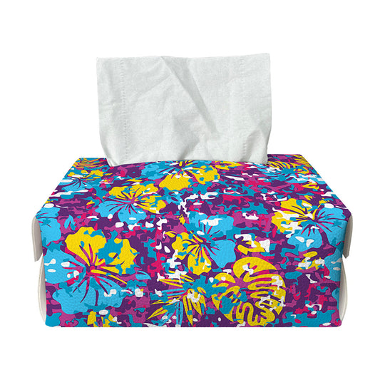 Colorful Aloha Camouflage Flower Print Rectangle Tissue Box Cover