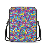 Colorful Aloha Camouflage Flower Print Rectangular Crossbody Bag