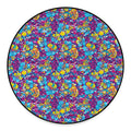 Colorful Aloha Camouflage Flower Print Round Floor Mat