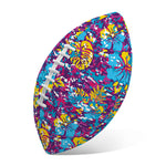 Colorful Aloha Camouflage Flower Print Rugby Ball