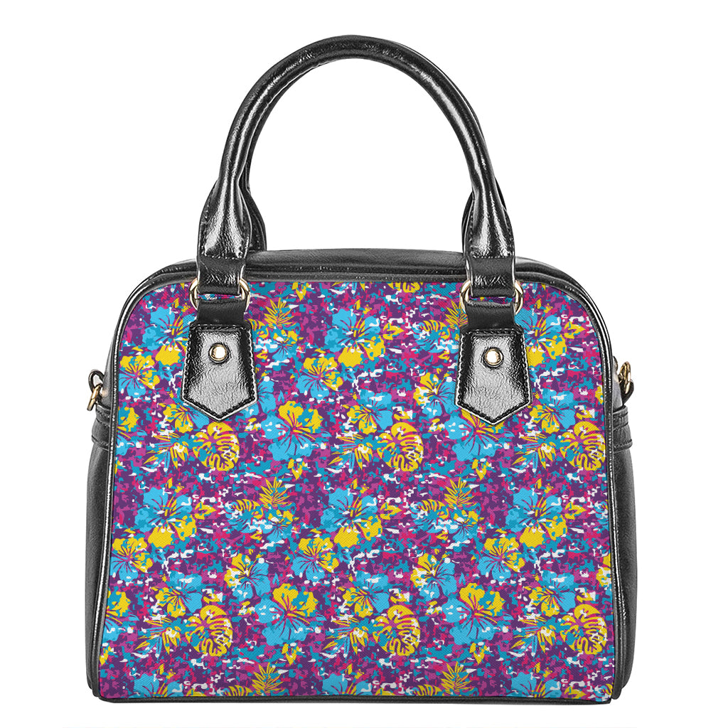 Colorful Aloha Camouflage Flower Print Shoulder Handbag