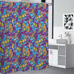 Colorful Aloha Camouflage Flower Print Shower Curtain