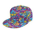 Colorful Aloha Camouflage Flower Print Snapback Cap