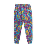 Colorful Aloha Camouflage Flower Print Sweatpants