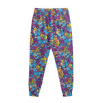 Colorful Aloha Camouflage Flower Print Sweatpants