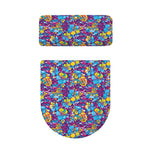 Colorful Aloha Camouflage Flower Print Toilet Lid And Tank Cover Set