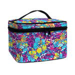 Colorful Aloha Camouflage Flower Print Travel Makeup Bag